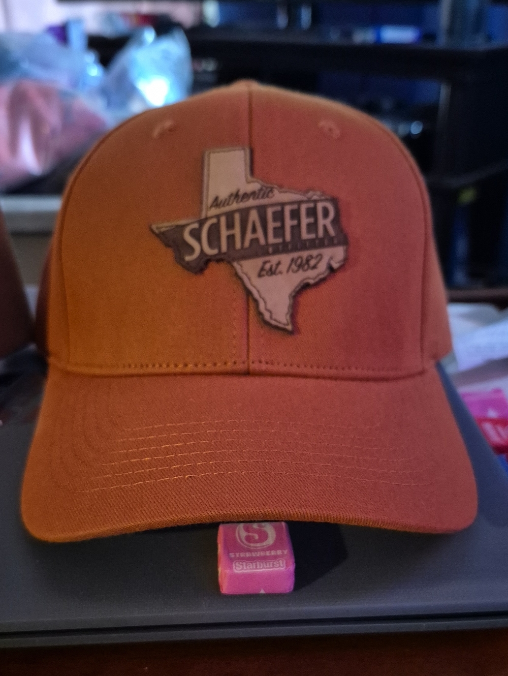 Schaefer Outfitters Rust Orange Velcroback Hat - New - Picture 10 of 11